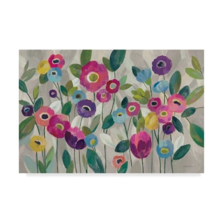 Silvia Vassileva 'Fairy Tale Flowers V Pink' Canvas Art,16x24